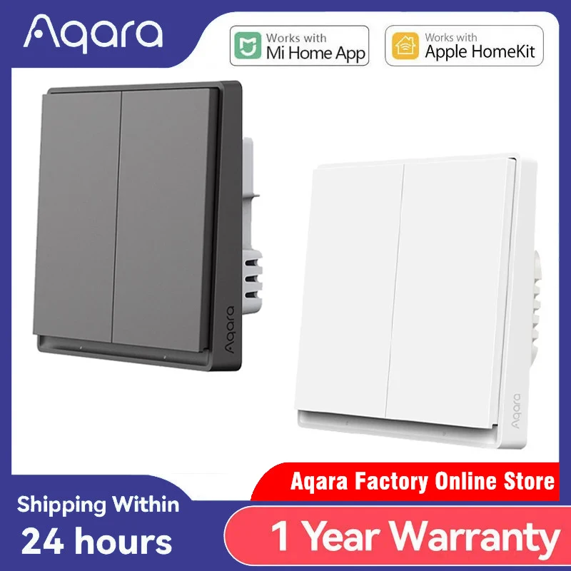 Original Aqara Smart Wall Switch E1 ZigBee 3.0 Wireless Light Button No With Neutral Fire Wire For Xiaomi Mi Home Homekit APP