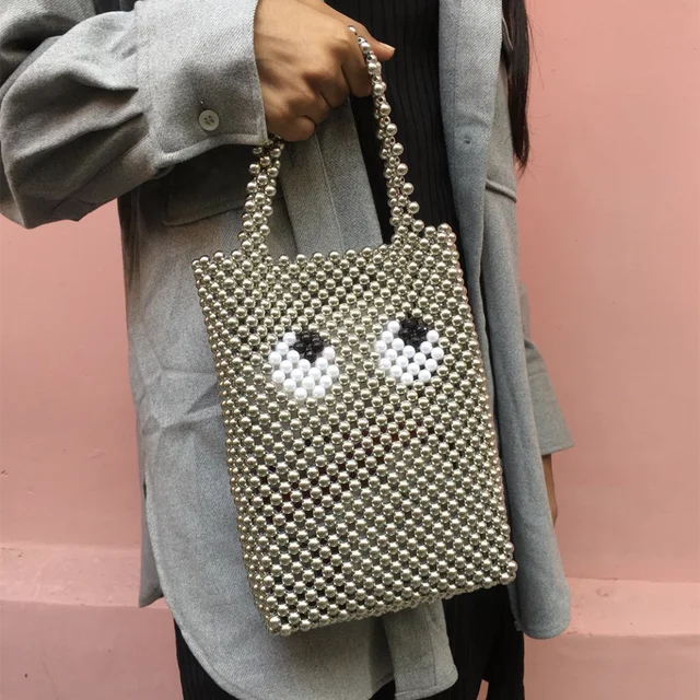 Damska torba z koralikami Torby Crossbody dla kobiet Torby z koralikami Śliczne torebki dla kobiet Ręcznie robiona mała torba na ramię Torebka damska