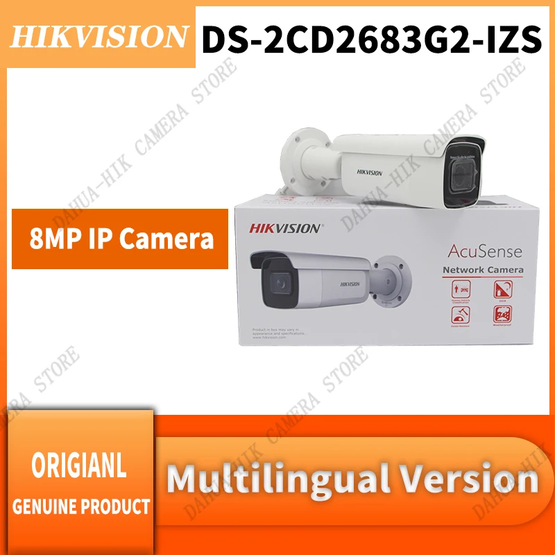 Original Hikvision DS-2CD2683G2-IZS Replace DS-2CD2685G0-IZS 4K 8MP IP67 AcuSense Motorized Varifocal Bullet Network Camera