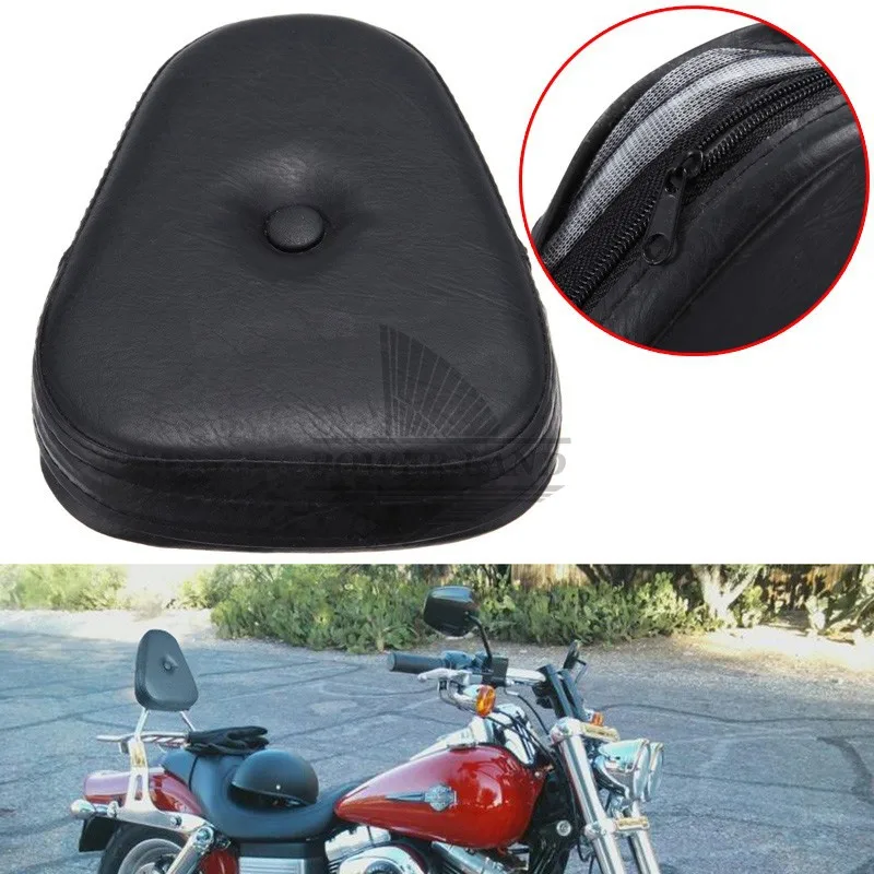 Universal PU Leather Triangle Rectangle Rectangular Backrest Sissy Bar Cushion Pad For Harley Choppers Cruiser Custom Touring