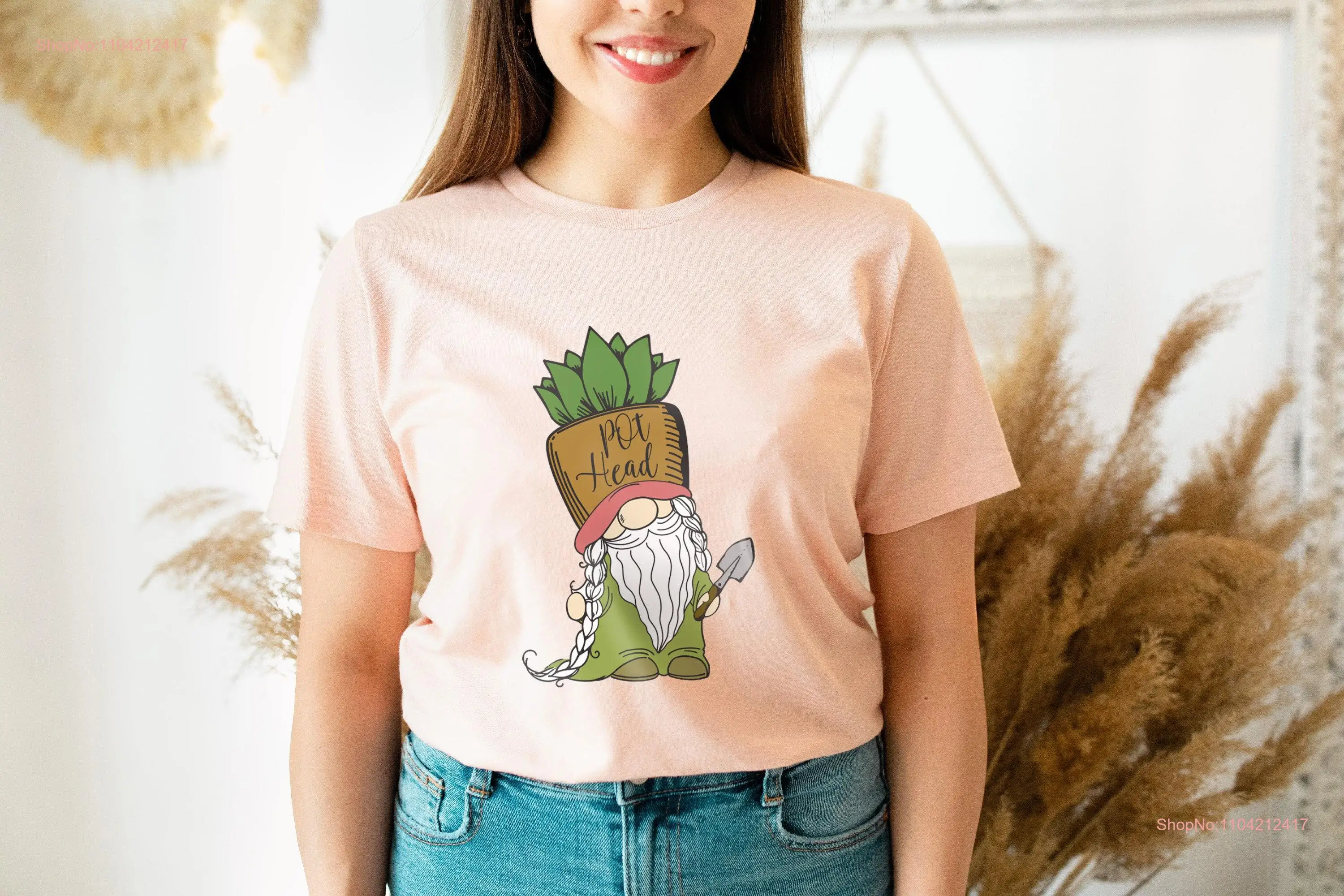 Pot Head T Shirt Gardener Gnome Gardening Botanical Plantaholic Top For Plant Lady Keep Growing Summer Outfits