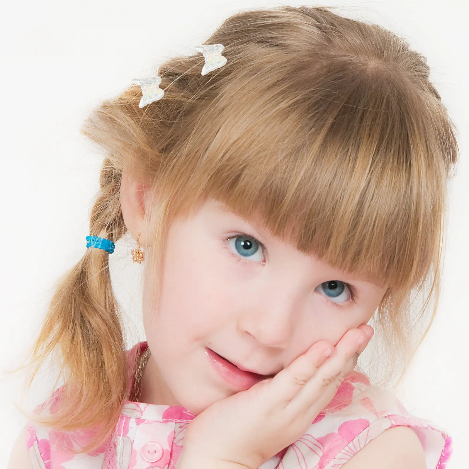 

100Pcs Small Butterfly Hair Claw Clips Clear Shimmering Iridescent Design Elegant Comfortable Hold for Women Portable