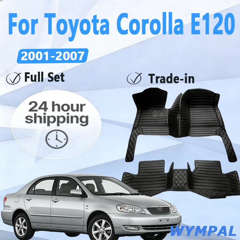 

Custom Leather Car Floor Mats For Toyota Corolla E120 2001 2002 2003 2004 2005 2006 2007 Automobile Carpet Rugs Foot Pads