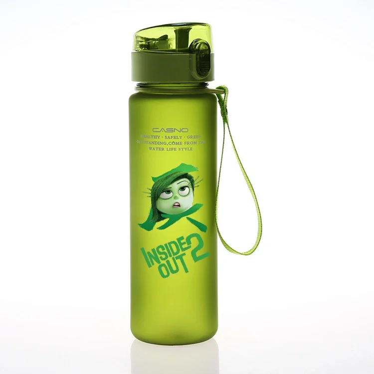 Inside Out 2 Sports Water Cup Frosted Plastic Handy Cup Cartoon Cute Student Water Bottle Anime Peripheral Car-Mounted Space Cup