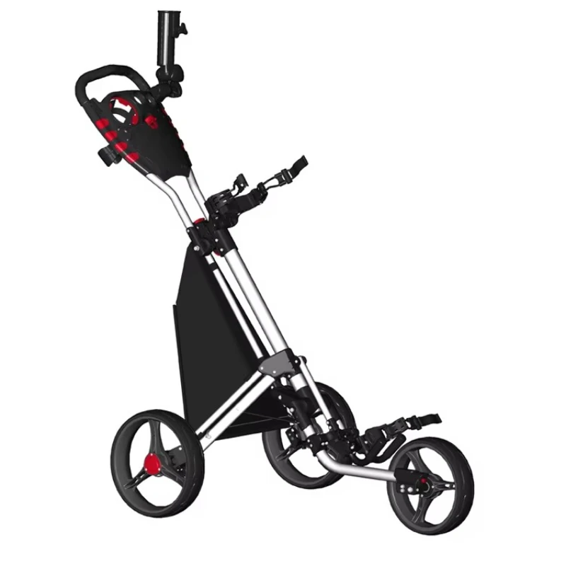 

Outdoor Aluminum 3-Wheel Golf Push Trolley
