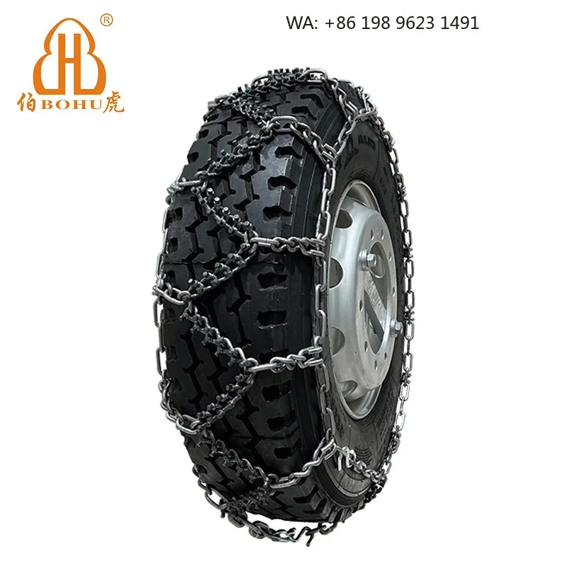 1200R20 Full Surround Snow Chains, Heat Treated Alloy Steel Anti-Skid Chain 40km/h Max Speed for Truck