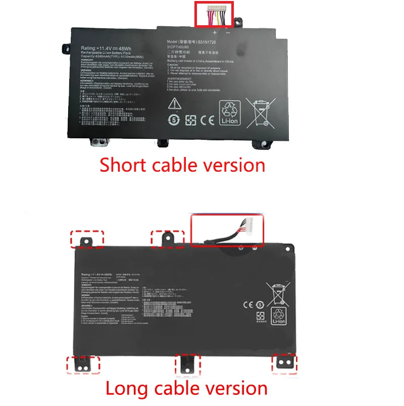 B31N1726 Battery for ASUS TUF Gaming FX504 FX504G FX504GD FX504GE FX504GM FX505 FX505DT FX505DV FX505GE FX80 FX80G FX80GD FX80GE