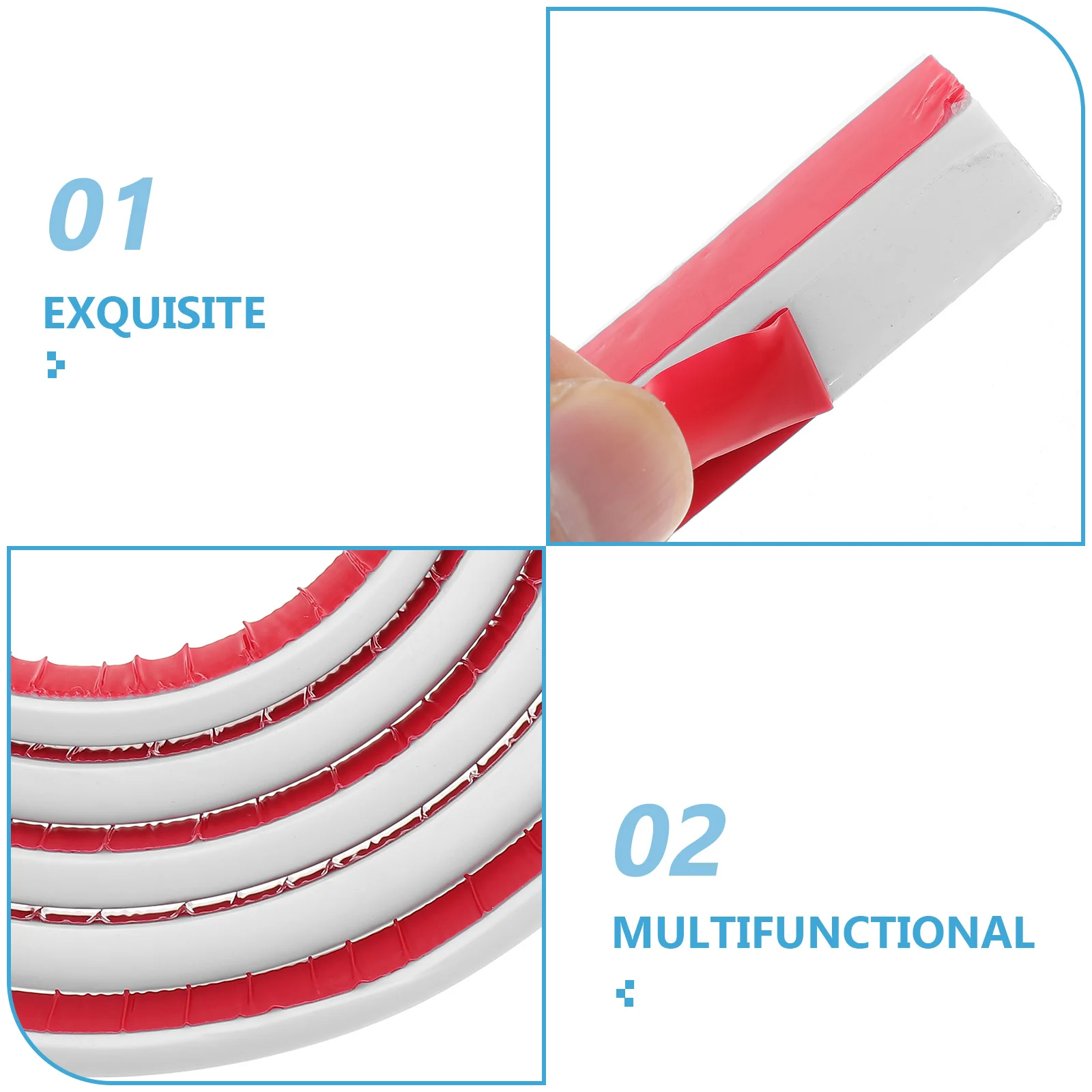 3 أمتار ذاتية اللصق ربع مستدير صب بولي كلوريد الفينيل حافة مرنة للجدران والأرضيات وأحواض الاستحمام وشريط السد
