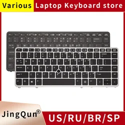 Nuevo teclado ruso de EE. UU. Retroiluminación para ordenador portátil HP EliteBook 740 G1 740 G2 745 G1 745 G2 750 G1 750 G2 840 G1 840 G2 850 G1 850 G2