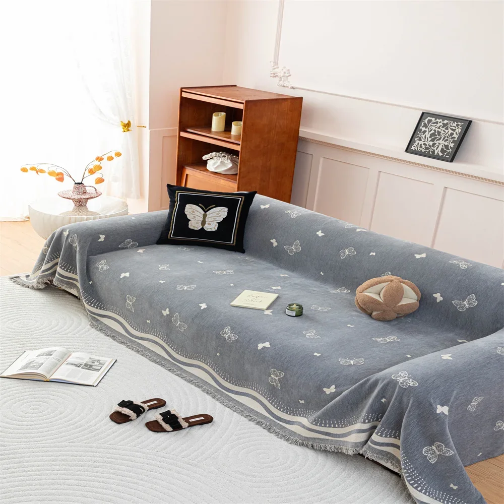 2026 Retro French Style Light Luxury Sofa Cover Universal Non-Slip All-Season Fabric High-Quality Sofa Slipcover Anti-Cat
