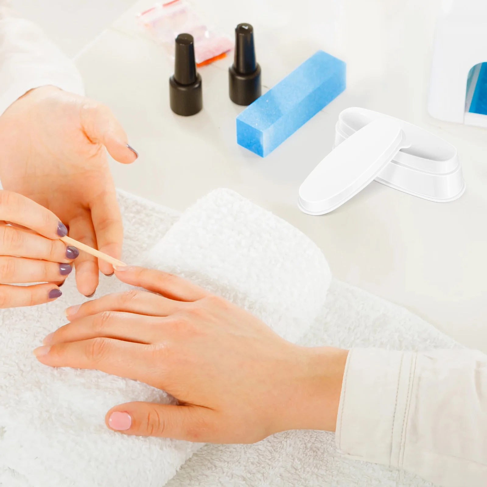 3pcs Nail Dip Powder Tray High-Grade Plastic Dipping Powder Container For French Manicure Gradient Glitter Diy Nail Art Tool