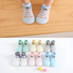 Children Baby First Walker Shoes Non-slip Newborn Baby Boy Girl Cotton Floor Socks Rubber Sole Cartoon Indoor Socks Infant Shoe