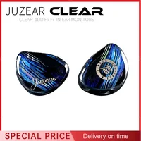 JUZEAR Clear 10mm LCP 1DD HiFi IEMs auriculares dinámicos DJ Monitor auriculares 2 pines 0,78mm 18AWG 6N Cable de cobre de cristal único