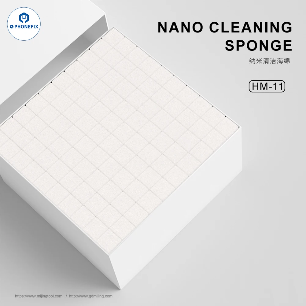 MIJING Nano Cleaning Sponge Strong Absorption Force No Floc or Residue Sponge for Motherboard PCB Components Cleaning Repair