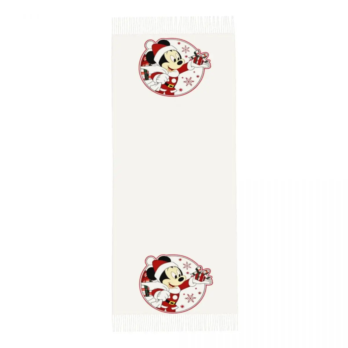 Mickey Mouse Christmas Lights Scarf for Womens Winter Fall Cashmere Shawl Wrap Long Large Shawl Scarf for Evening Dress