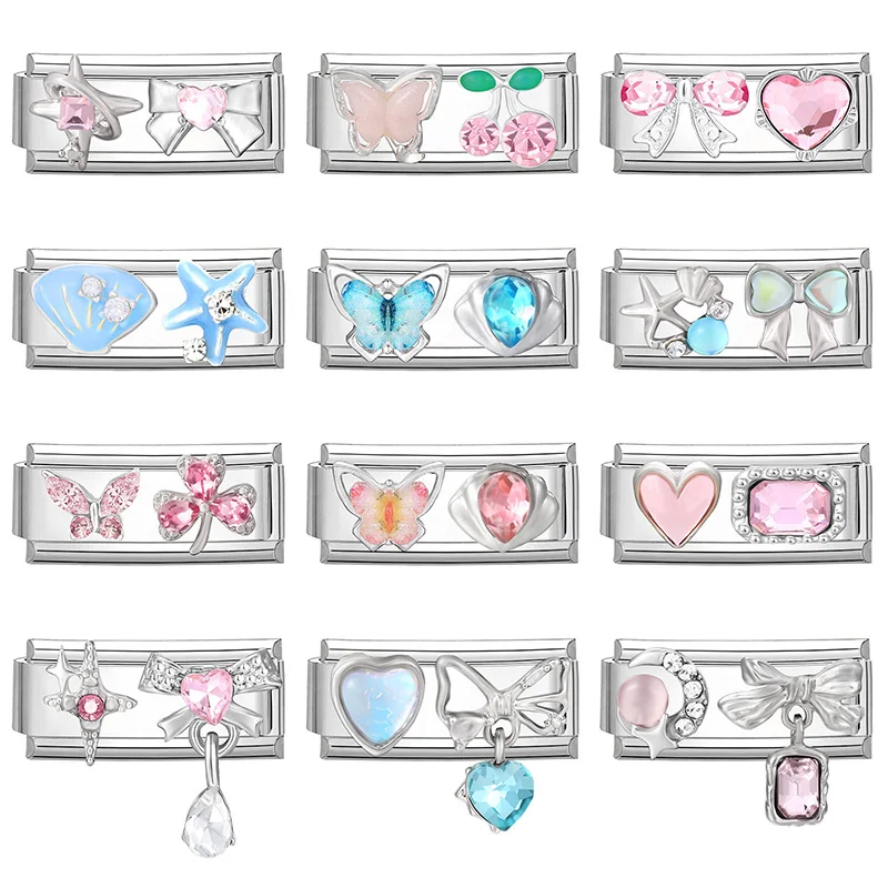 جديد جميل الحيوانات الأليفة القطط والكلاب وصلات سحرية إيطالية تناسب 9 مللي متر سوار الفولاذ المقاوم للصدأ النساء الرجال DIY بها بنفسك صنع المجوهرات #4