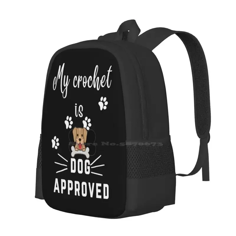 My Crochet Is Dog Approved Fun Gift For Crochet Addict And Dog Lover Hot Sale Schoolbag Backpack Fashion Bags Bucket Hat