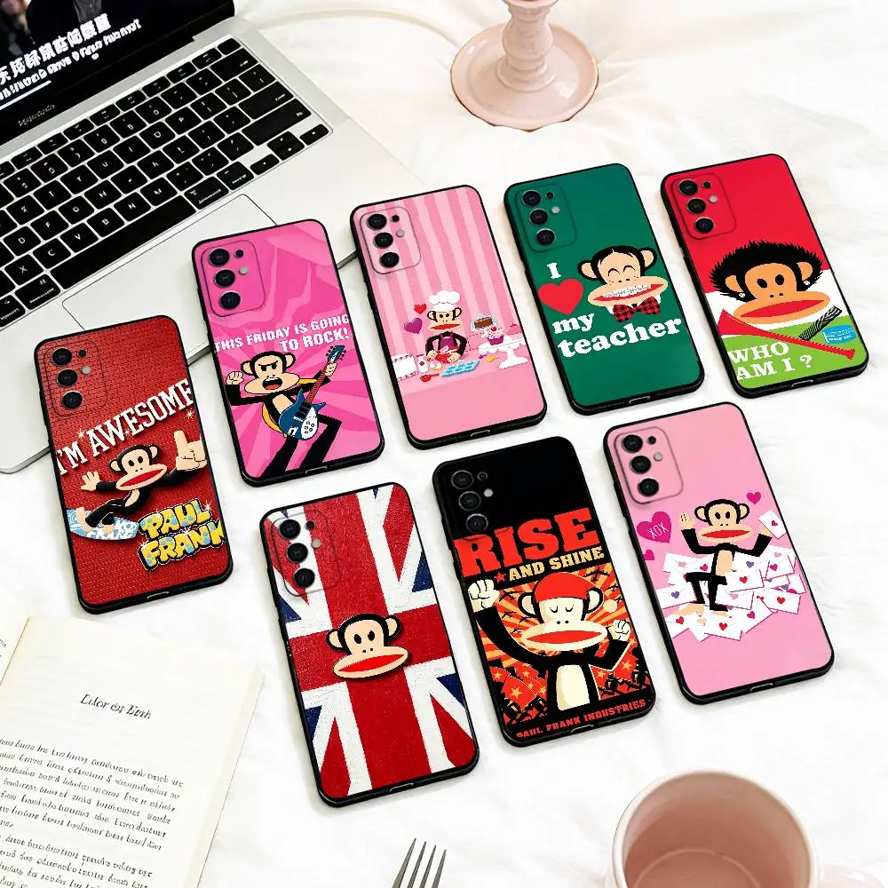 Cartoon IP Paul F-Frank-k   Phone Case For Samsung S 25,24,23,22,30,21,10,9,Ultra,Plus,Lite,FE,4,5 G Soft Black Case