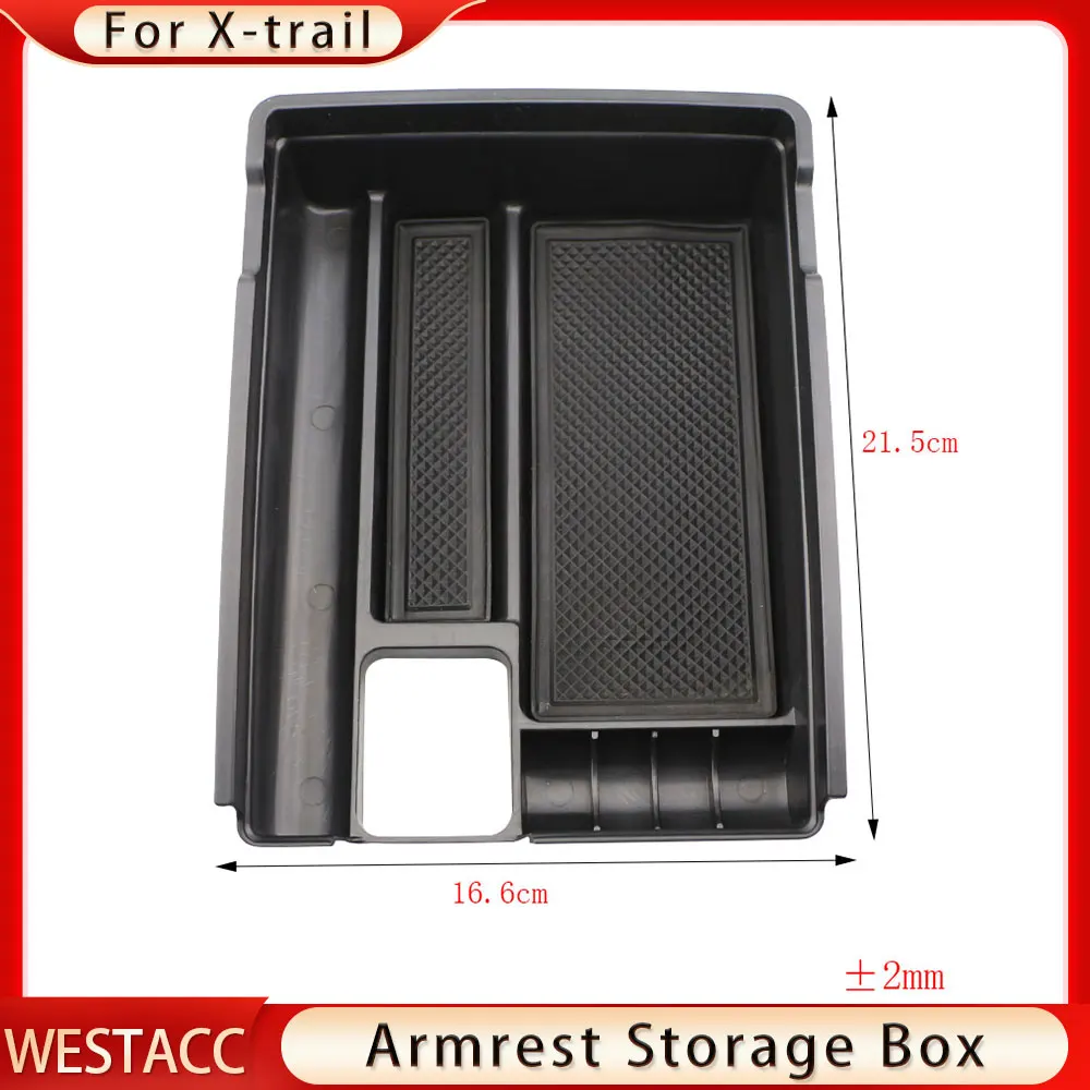 Car Central Armrest Storage Box for Nissan X-trail Xtrail T32 Rogue 2014-2020 Stowing Glove Case Tray Container Accessories