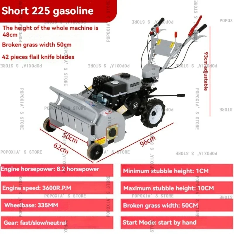 Orchard Grass Crusher Mower Self-propelled Wasteland Gasoline Straw Returning To The Field Weed  Clearing