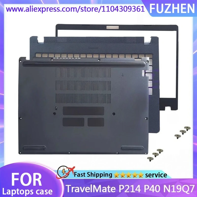 New Cover For TravelMate P214 P40 N19Q7 Front Frame Palm Pad Keyboard Bottom Cover hinge Black