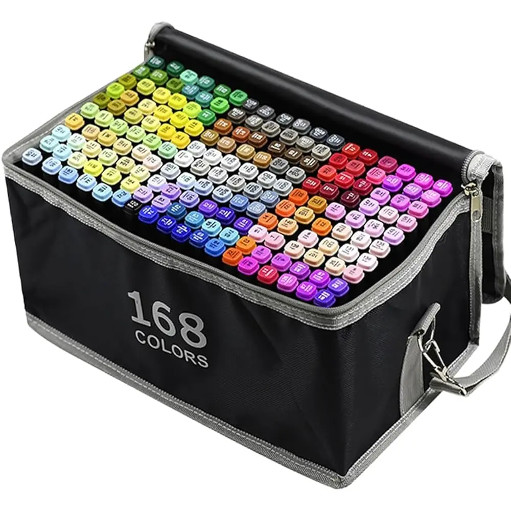 

168 Colors Alcohol Markers Art Markers for Kids and Adult Drawing Marker Dual Tip Coloring Painting Perfect for Boys Girls St
