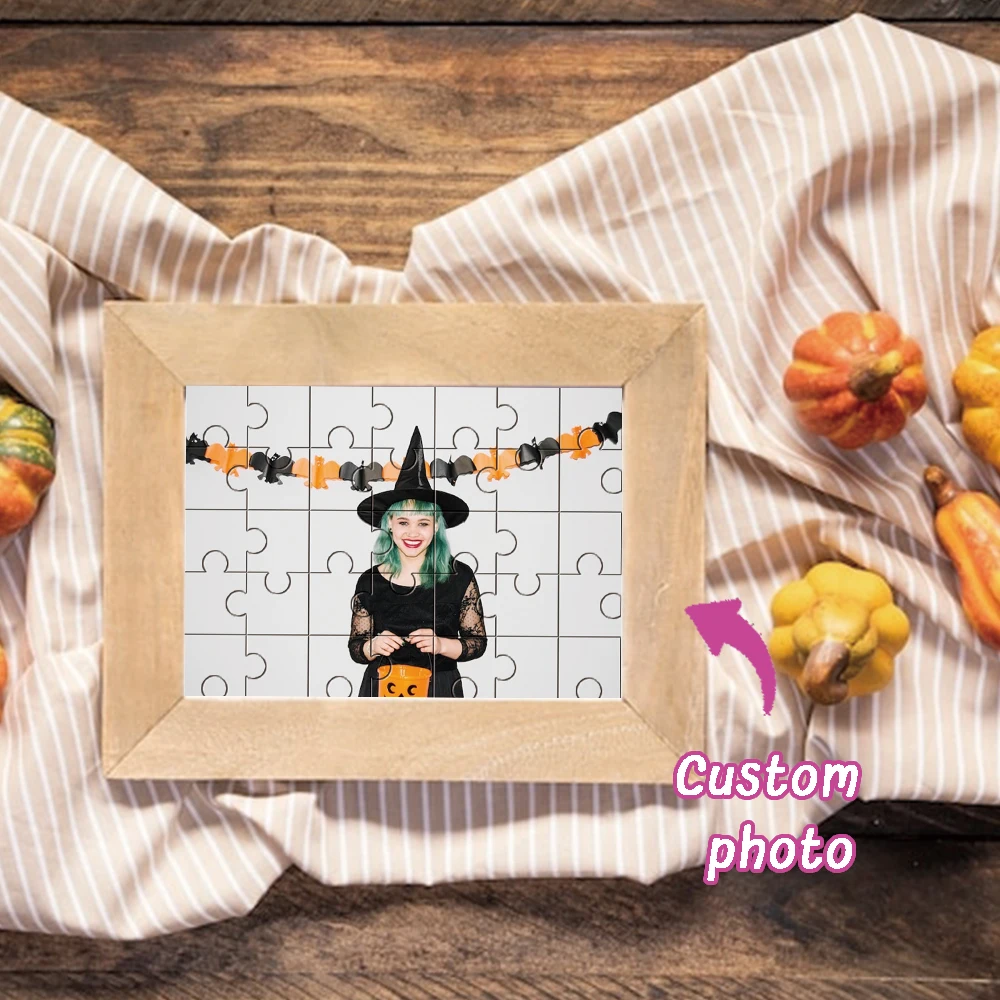 35/150/300/500/1000pcs Halloween Blessings Custom Photo Customized Picture Jigsaw puzzle Custom DIY Personalised Photo Puzzles