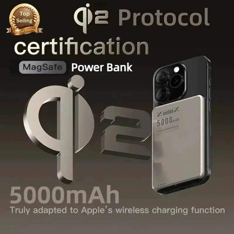 OnePlus Ultra-thin magnetic Power Bank 5000 mAh Wireless Metal MagSafe PD 20W Large Capacity Fast Charging Portable Power Bank