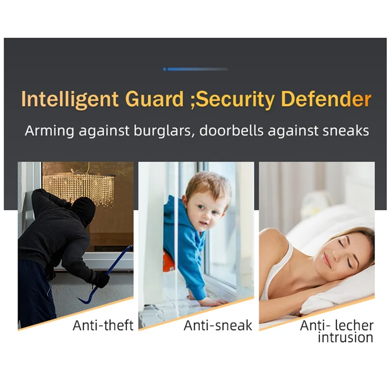 

N93R Door Window Burglar Alarm Sensor Wireless Remote Control Anti-Theft Alarm System Kit Home Security Door Open Detector