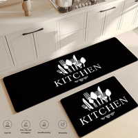 Kitchen Rug Waterproof Oilproof Kitchen Mat Printed Antislip Mat Soft Bedroom Corner Rug Living Room Large Floor Carpet Doormat