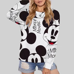 Sweatshirts Turtleneck Minnie Kawaii Cartoon Anime Sweatshirt Disney Mickey Mouse Hoodie Clothes Girl  Top Hoodies