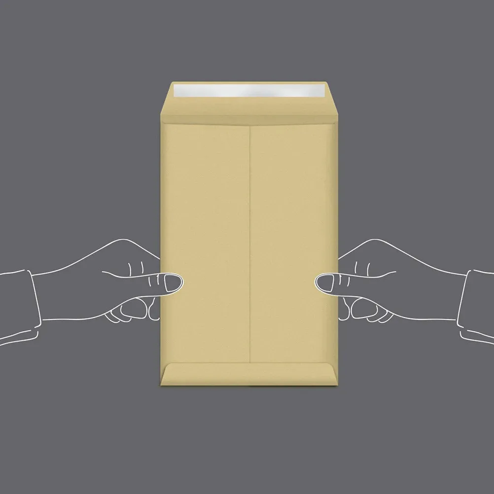 

25Pcs C4 File Bags Thickened Kraft Paper Envelopes Self-Sealing Reusable Document Pockets for Office School Mailing and