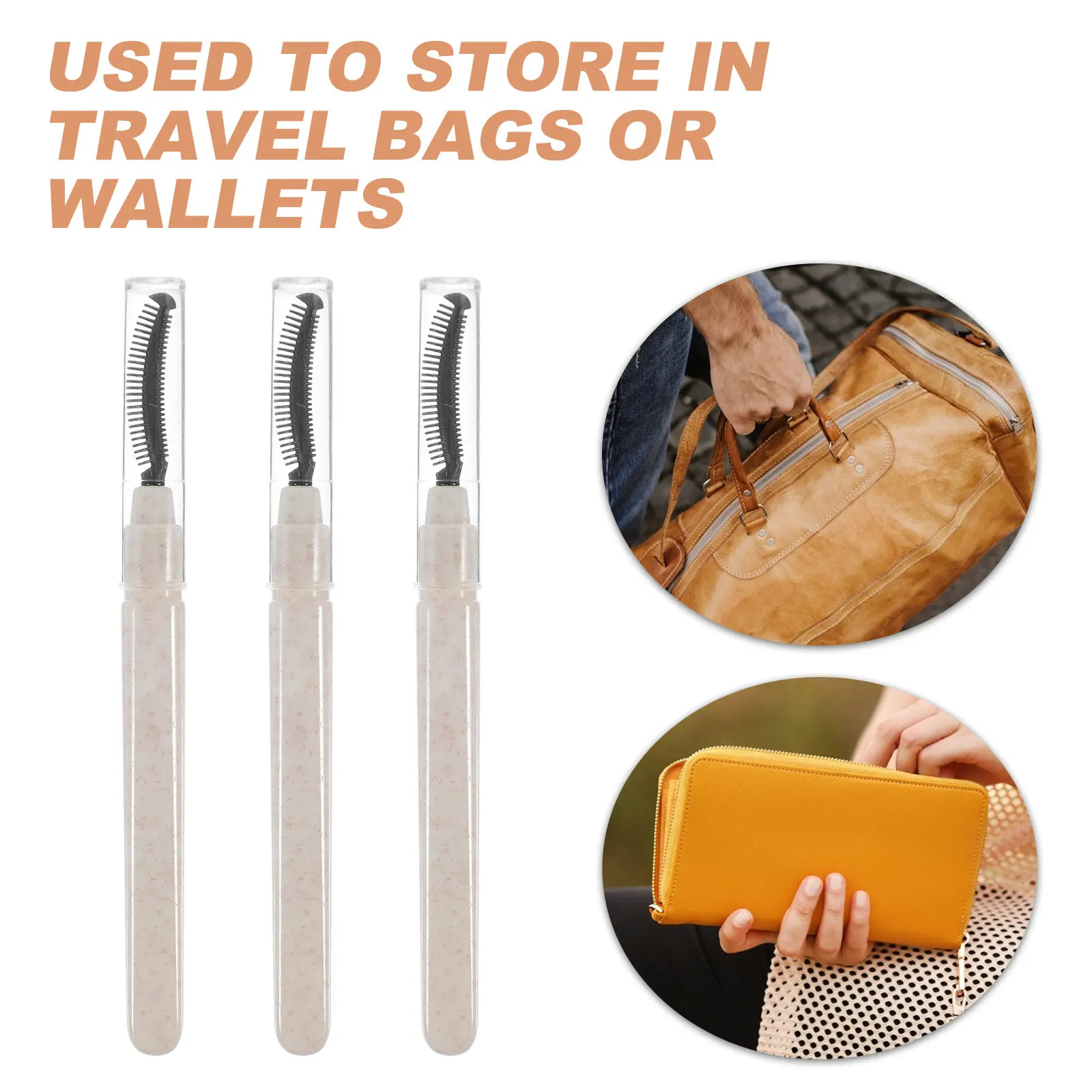 6 uds cepillos de extensión de pestañas herramientas de rímel reutilizables cepillo de pestañas ligero para separar estilismo diseño compacto viaje