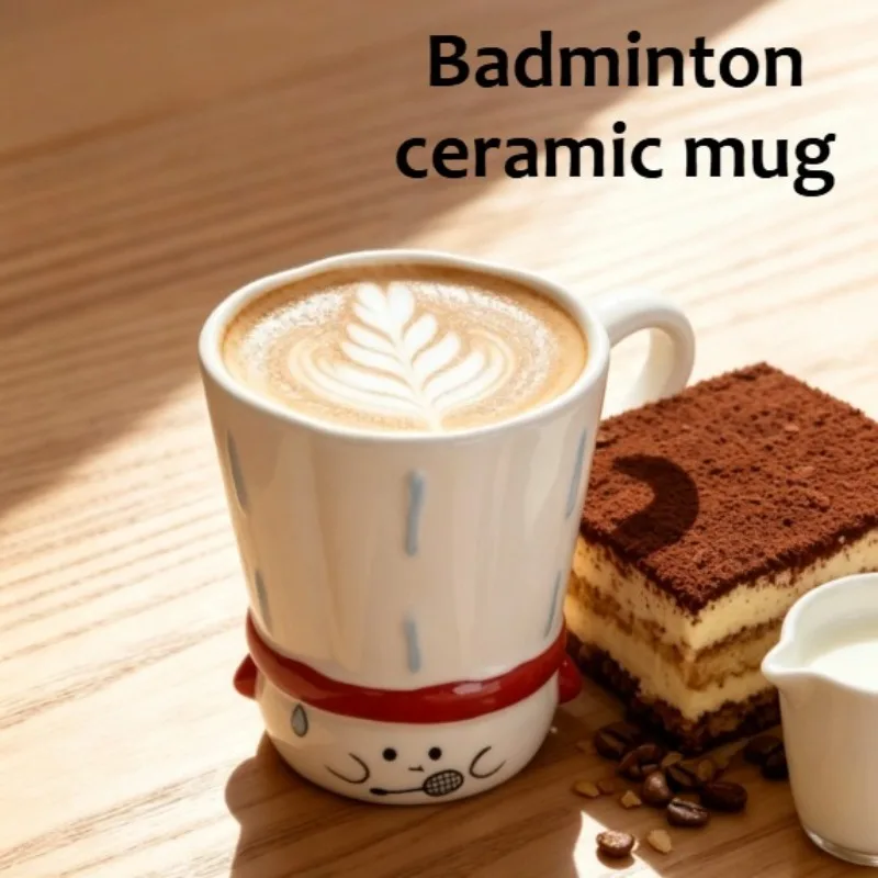 Badminton ceramic cups with milk cups, coffee cups and drinking mugs.