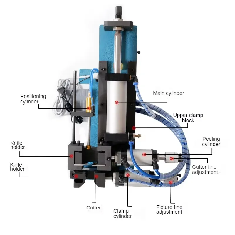 305 Horizontal Pneumatic Wire Stripping Machine Automatic Cable Peeler for Electrician Industrial Copper Aluminum Wire