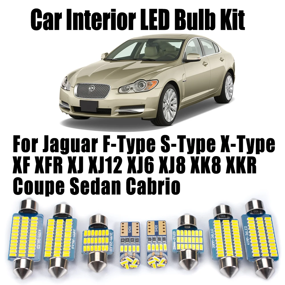 Vehicle LED Interior Reading Light Kit Canbus For Jaguar F-Type S-Type X-Type XF XFR XJ XJ12 XJ6 XJ8 XK8 XKR Coupe Sedan Cabrio