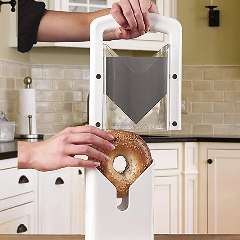 2023 New Original Bagel Guillotine Universal Slicer With Stainless Steel Blade Bread Cake Buns Toast Cutter Kitchen Accessories image 5
