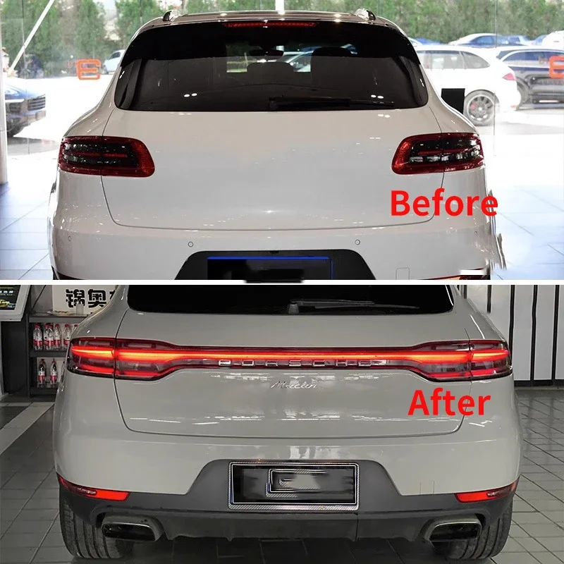LED Tail light assembly additional brake lamp tailgate For Porsche Macan rear driving lamp warning turn signal car accessories
