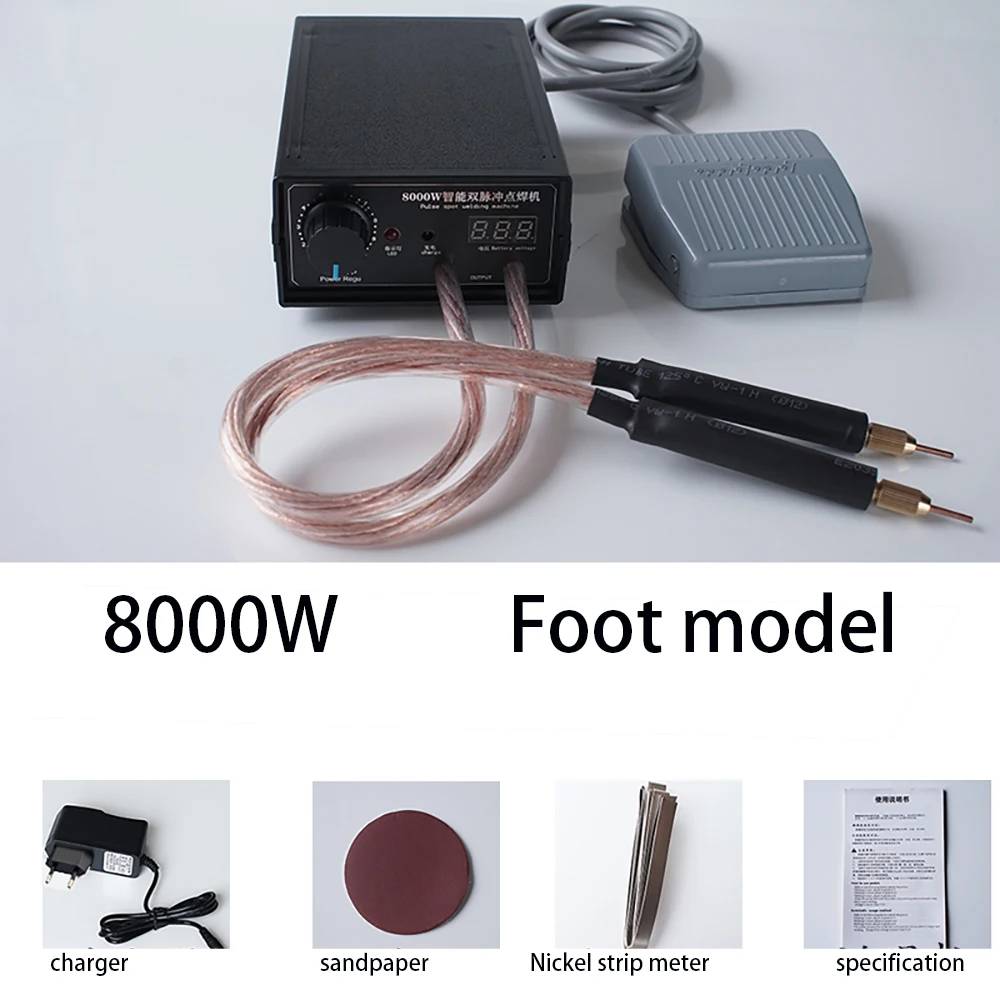 

EU Plug 8000W High Power Peal Spot Welder Portable Handheld Welding Soldering Machine Spot Welding for 18650 Battery