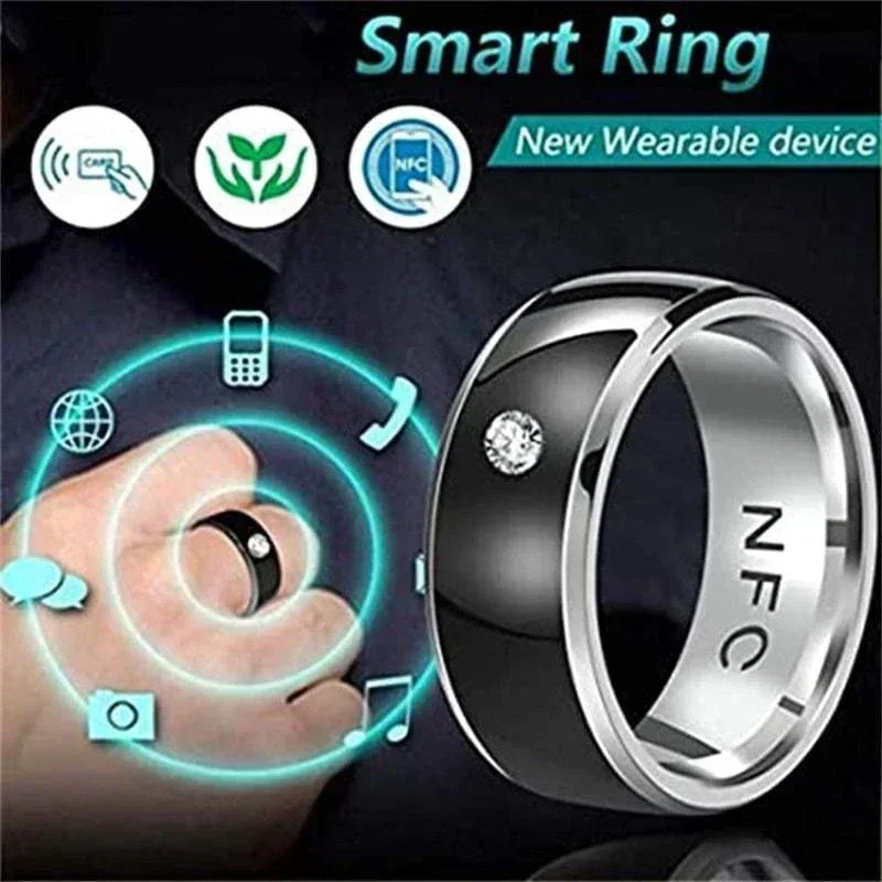 Smart Ring Wearable Technology Waterproof Unisex NFC Phone Smart Accessories for Couples 6-13