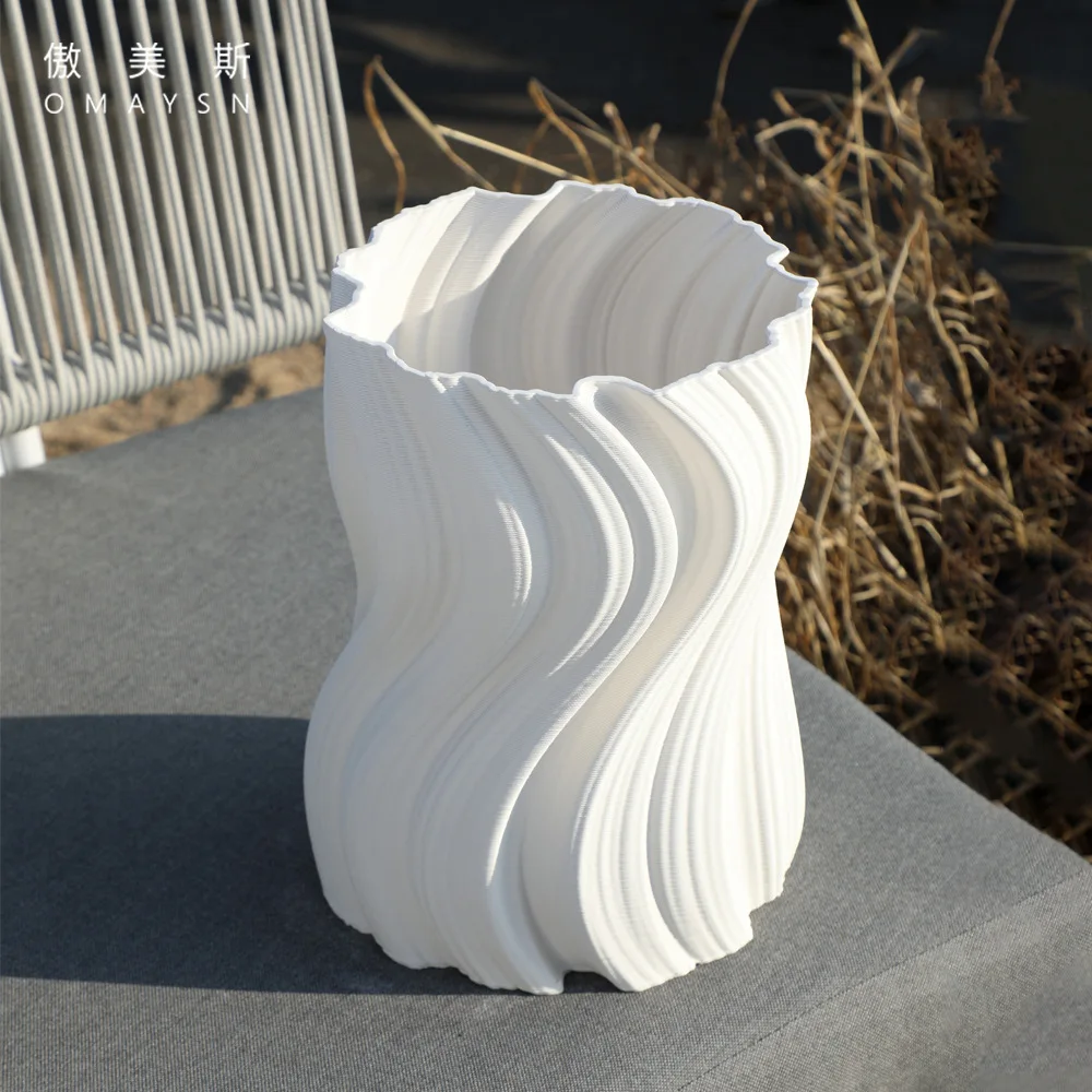 3D printing ceramic vase living room decoration ornament modern style large diameter vase