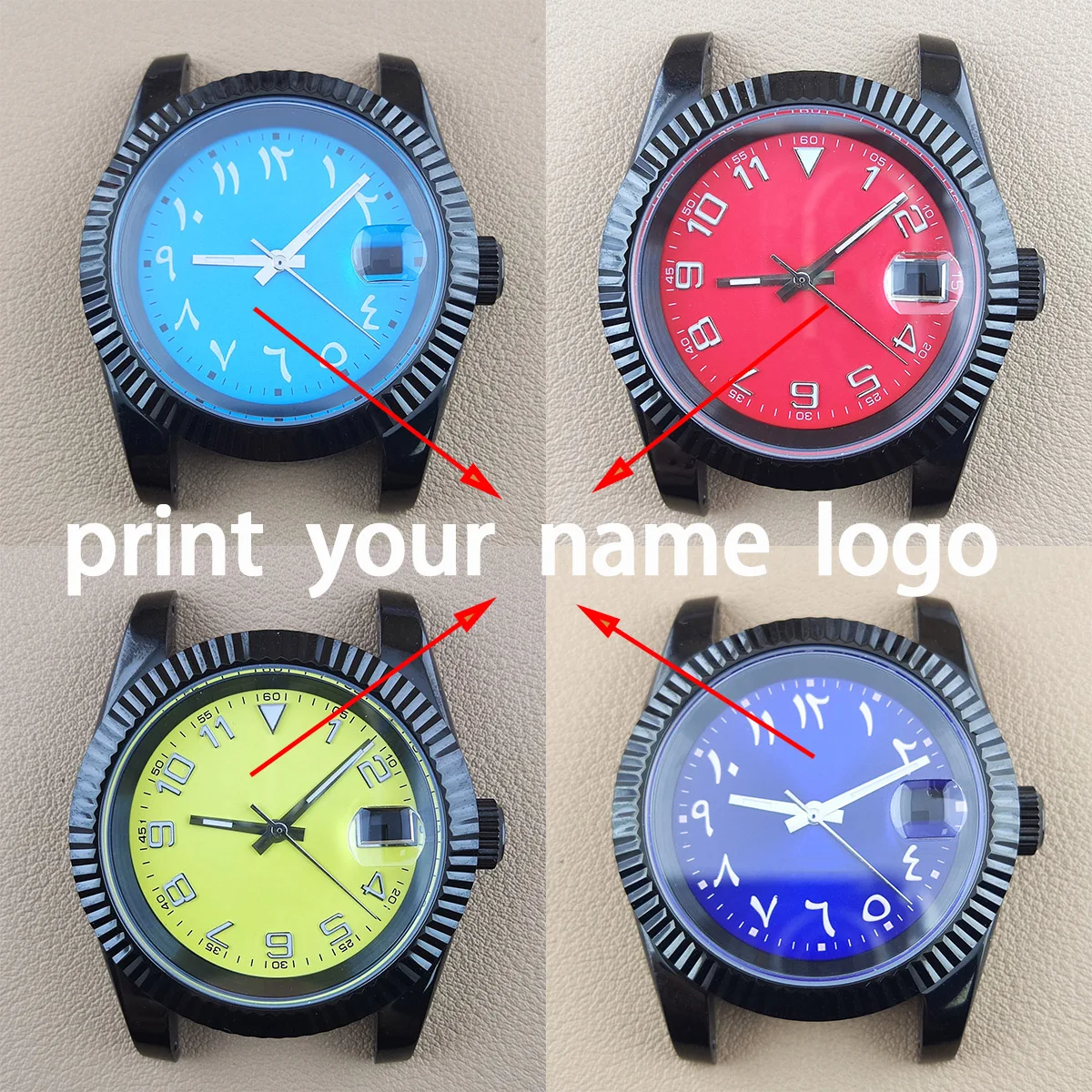 custom dial NH35 Case 40mm Sapphire Glass nh35 Watch case nh36 case custom logo Watch dial nh36 dial nh35 Movement nh35 dial 6