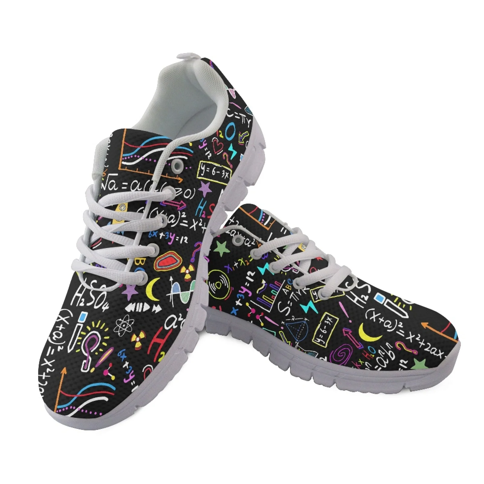 Coloranimal Colorful Math Chaos Mesh & EVA Sole Women Running Walking Shoes Lightweight Fitness Shoes for Mens 2026 Collection