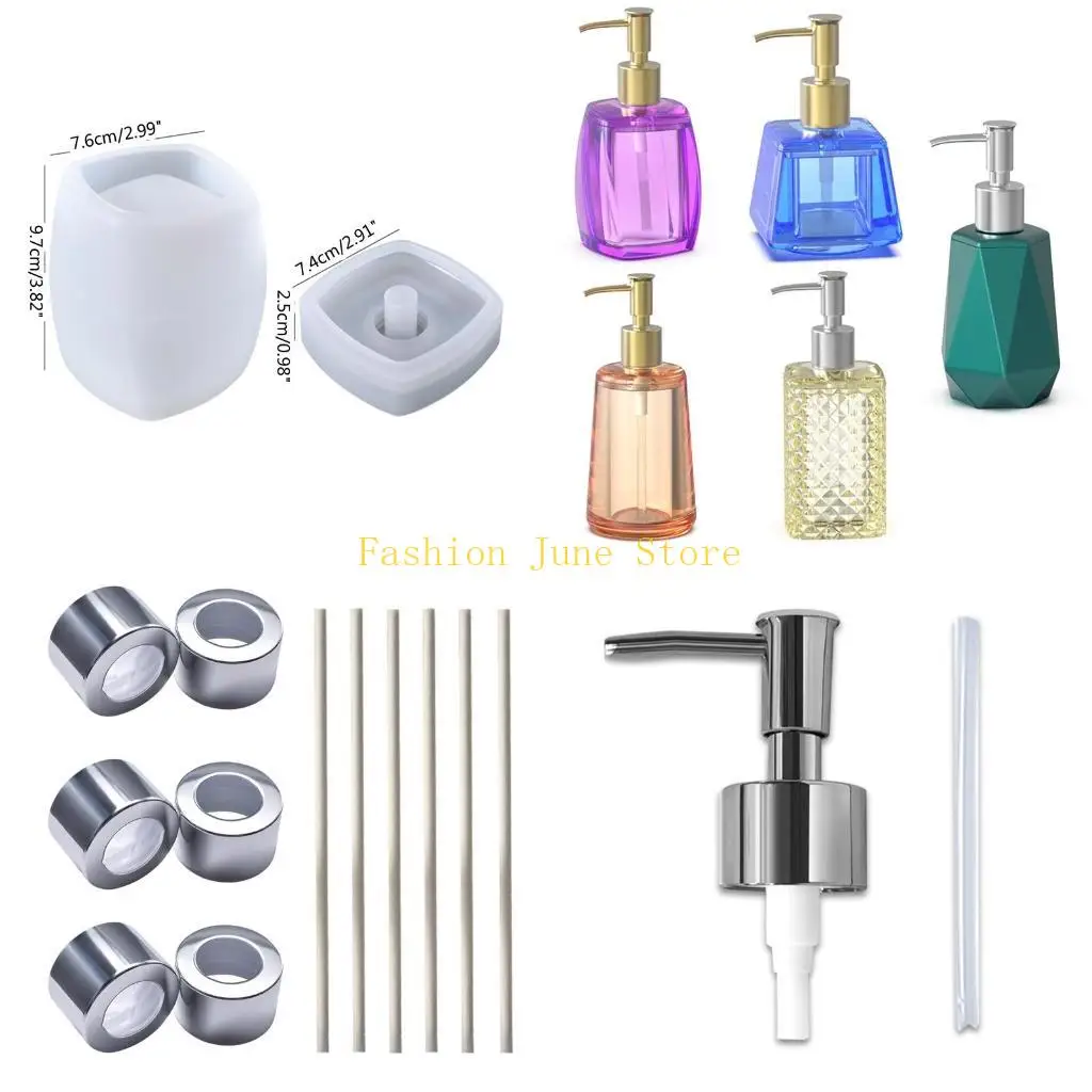 N5KA Silicone Mold DIY Craft Handmade Lotion Bottles Epoxy Resin Mold