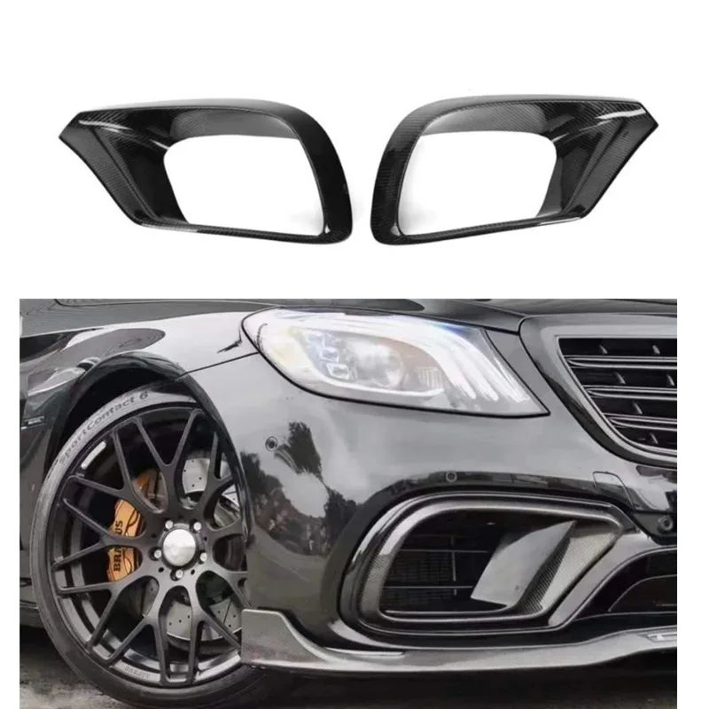 

For Mercedes Benz S Class W222 2017-2020 Carbon Fiber Front Bumper Air Vent