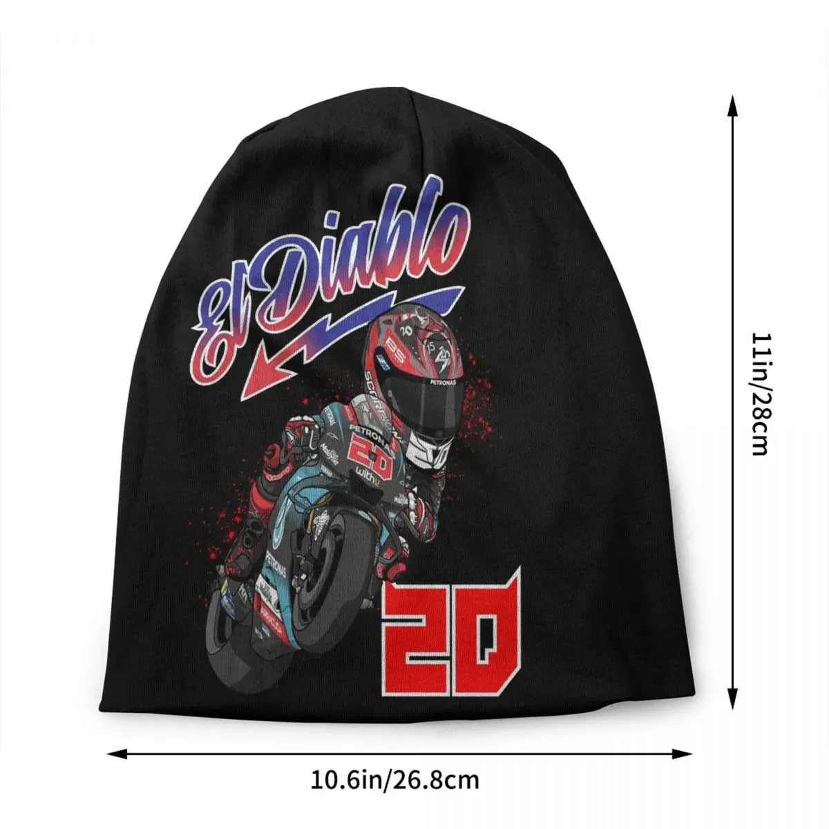 Fabio Quartararo Motorcycle Racer Skullies Beanies Caps Fashion Winter Warm Women Men Knitted Hats Unisex Adult Bonnet Hats