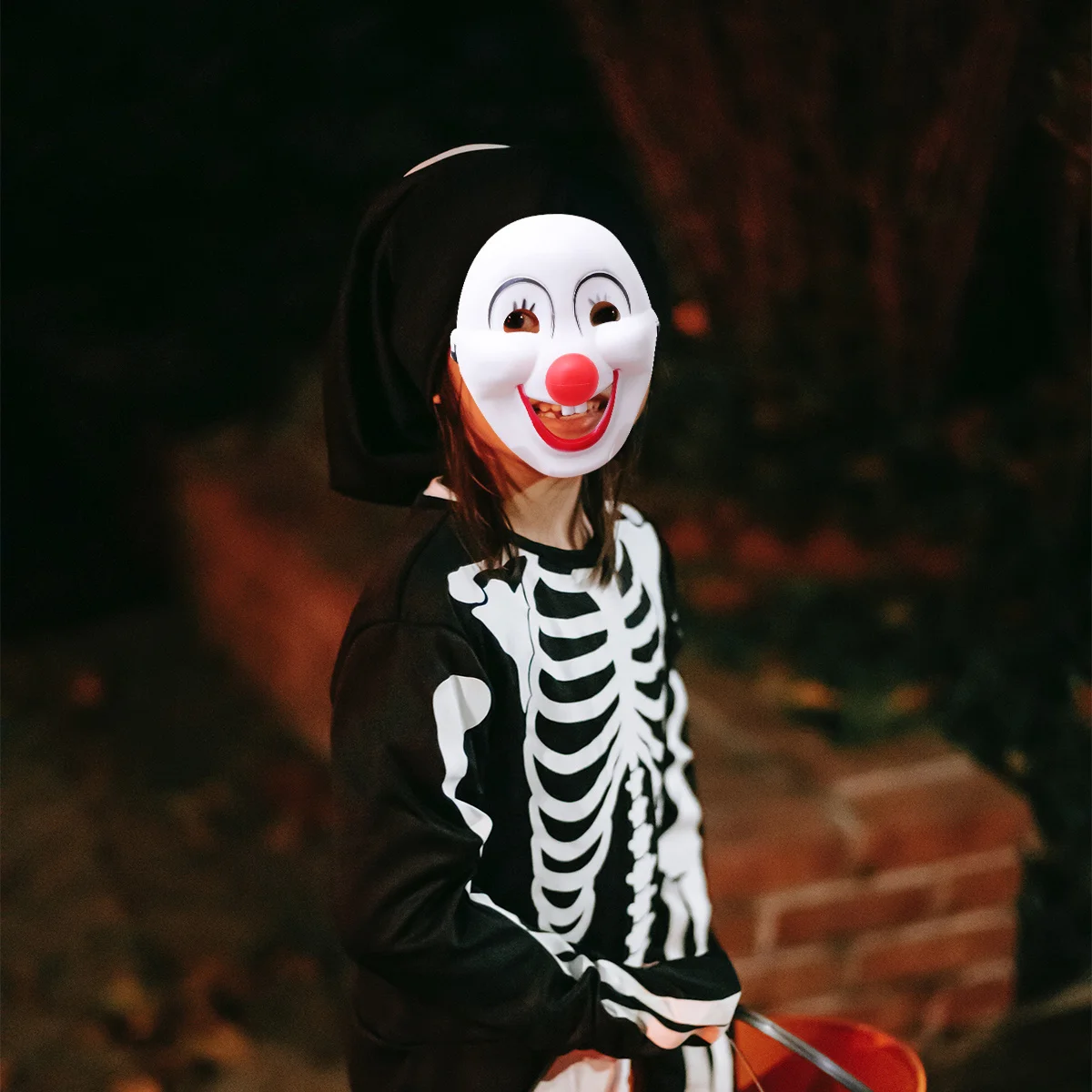 1개 웃는 광대 가면 내구성 있는 플라스틱 할로윈 파티 코스튬 액세서리 가면극 카니발 소품 할로윈 광대 가면