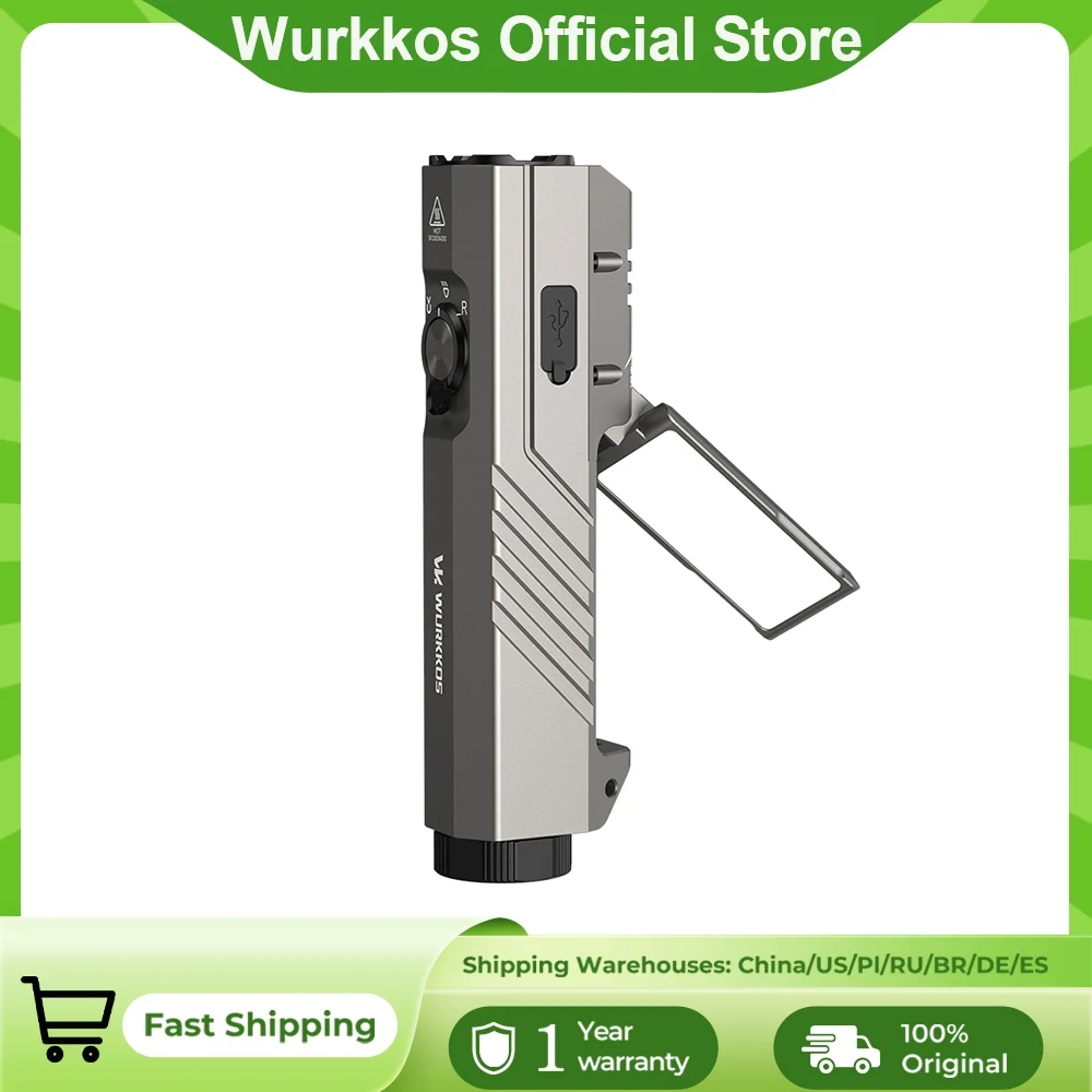 Wurkkos HD05 Multifunktionale Taschenlampe 3100LM LED Jagd- und Wanderscheinwerfer mit Wiederaufladbarem Akku 2026 NEU
