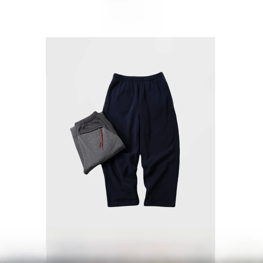 

Loose Straight Leg Fce Pants Red Rope Texture Casual Sweatpants ex Long Trousers Youthful Sle for Autumn Season