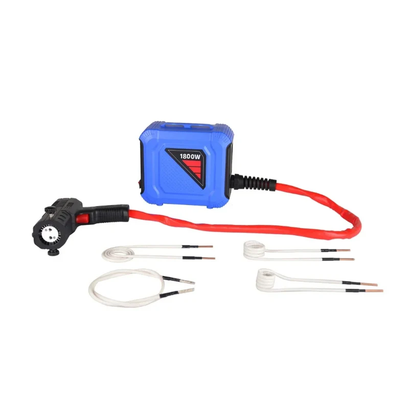 Kit de calentador de inducción magnético de 1800W, portátil, pequeño, sin llama, para quitar pernos, herramienta de reparación de automóviles, 4 bobinas, máquina de calentamiento de 110V/220V